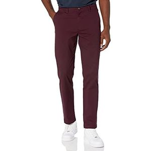 Amazon Essentials Heren Rechte Fit Casual Stretch Chino Broek, Bourgondië, 31W x 28L