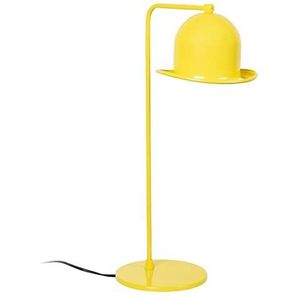 Homemania ML880YELLOW mini-tafellamp, bureaulamp, kantoor, nachtkastje, jute, geel, 22 x 19 x 53 cm, 1 x E27, max. 100 W