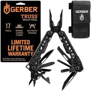 Gerber Multitool met nylon schede en 17 functies, Truss Multi-tool, zwart, 30-001780