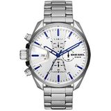 Polshorloge - Zilver - Roestvrij Staal - Chronograaf - Waterdicht tot 50 m