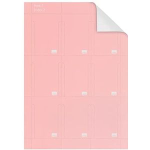 Nobo 2402008 Kaartbordaccessoires T-kaarten, maat 2, 20 stuks, roze