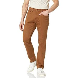 Amazon Essentials Men's Spijkerbroek met atletische pasvorm, Donker kaki-bruin, 42W / 29L