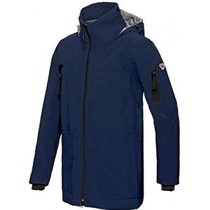 BP 1831-104-0110-Ln weerbestendige jas met opstaande kraag, verstelbare capuchon, 100% polyester, nachtblauw, maat LN