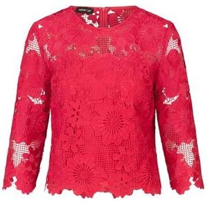 Apart kanten blouse in korte en castige, roze, 34