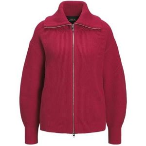 JACK & JONES Dames Jxadeline Twist Zip Cardigan Knit, Barberry, XS