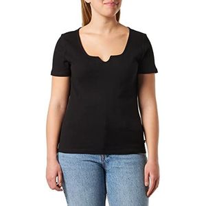 Q/S by s.Oliver Dames T-shirt, korte mouwen, zwart, L, zwart, L