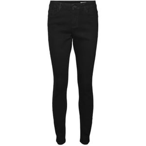 VERO MODA VMELLY MR Skinny Jeans BLK NOOS, Zwart/Detail: vi1110, (XS) W x 32L