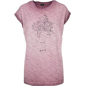 Mister Tee Heren Ladies One Line Fruit Tee T-shirt, bordeaux, M