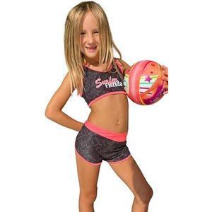 Badpak - Tropische Print - Donker - Voor Meisjes