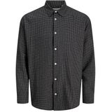 JACK & JONES Overhemd  antraciet / lichtgrijs