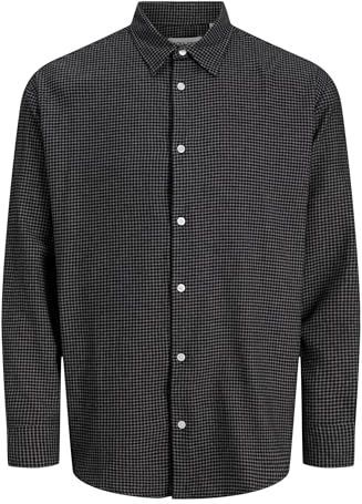 JACK & JONES Overhemd  antraciet / lichtgrijs