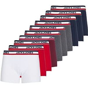 JACK & JONES Boxershorts voor heren, Navy Blazer/Pack:Navy Blazerx2 - Dgmx3 - Barbados Cherryx2 - Cabaernet - Wit, L