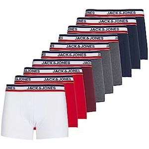 JACK & JONES Boxershorts voor heren, Navy Blazer/Pack: Navy Blazerx2 - Dgmx3 - Barbados Cherryx2 - Cabaernet - Wit, L