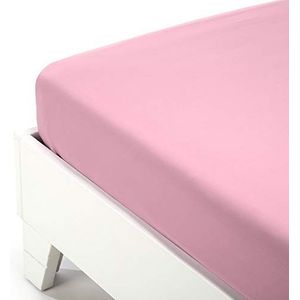 Caleffi Katoen, eenkleurig, laken, roze, eenpersoonsbed