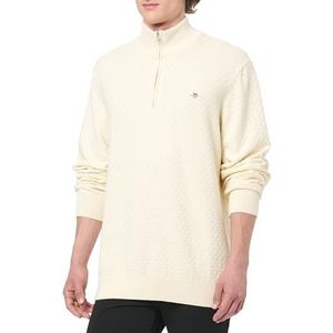 Gant - Gebreide Pullover - Regular Fit - Opstaande Kraag - Korte Ritssluiting