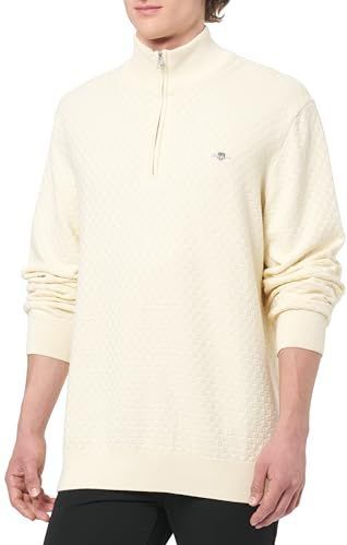 Gant - Gebreide Pullover - Regular Fit - Opstaande Kraag - Korte Ritssluiting