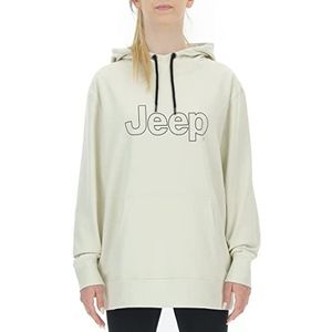 Jeep J21w Oversized sweatshirt voor dames, met capuchon, logo-print, lange mouwen, voor dames