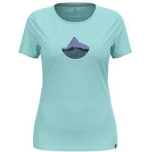 ODLO Dames F-Dry T-shirt met bergmotief hiking shirt