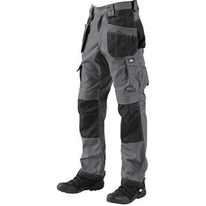 Lee Cooper Heren Premium Multi & Holster Pocket Kneepad werkveiligheidsbroek cargobroek, grijs/zwart, 40 inch taille normale pijpen