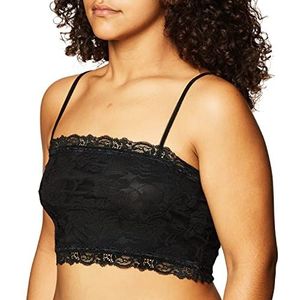 Pure Style Girlfriends Camiflage dames ademend stretch kant halve cami, Zwart, 2X