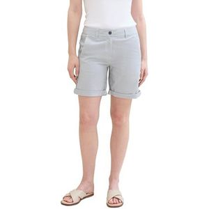 TOM TAILOR Bermuda shorts voor dames, 35456 - Delicate Navy White Stripe, 32