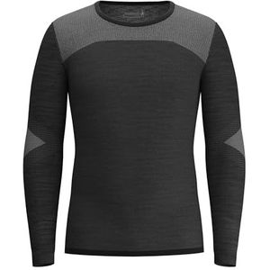 Smartwool - Intraknit Thermal Merino Base Layer Crew - Ondershirt - Zwart-Wit