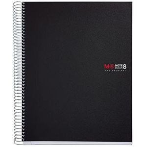 Miquel Rius 42006 – A4 Notebook, 5 mm raster, 200 vellen, 70 g, polypropyleen, zwart