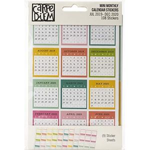 PUKKA PADS USA (CARPE DIEM) Carpe Kalender STKRS gedateerd MNTH, Maandelijks, juli 2019-december 2020, One Size