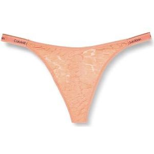 Calvin Klein Dames ONDERDOMPELDE STRING THONG 000QD5154E Thong, Oranje (Coral Pop), M, Oranje (Koraal Pop), M