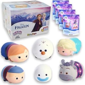 Sbabam Funny Box Disney Frozen Tsum Tsum, spelletjes voor kinderen aan de krantenkiosk, zacht speelgoed, 4 stuks met Frozen spellen van Elsa, Anna, Olaf en vele anderen, Disney-poppen als cadeau voor