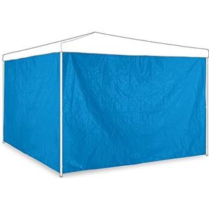 Relaxdays partytent zijwand set van 2, voor tenten van 3x2 m, waterdicht, zonder raam, uv-bestendig, kunststof, blauw