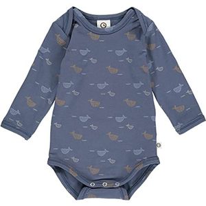 Müsli by Green Cotton Babyjongens Whale L/S Body and Toddler Training Underwear, blauw, 86 cm