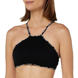 KARL LAGERFELD Dames Mini Logo Halter Bralette, Zwart, XS