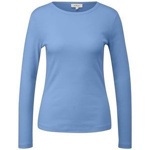 T-shirt - Longsleeve - Dames - 100% Katoen - Slim Fit - Ribstructuur