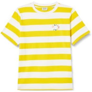 Scotch & Soda Dames Regular Fit Gestreept Biologisch Katoen T-shirt, Sunny Yellow 6874, S