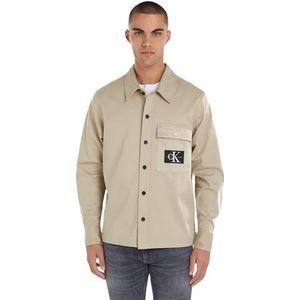 Calvin Klein Jeans Heren Utility Casual Shirts, Plaza Taupe, XS