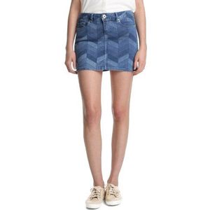 edc by ESPRIT dames rok denim mini, blauw (C Light Bleach 947), 38