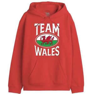 Republic Of California Sweatshirt met capuchon voor heren, Rood, XS