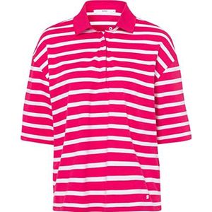 BRAX Style Clea Poloshirt voor dames, Crunchy PINK, normaal
