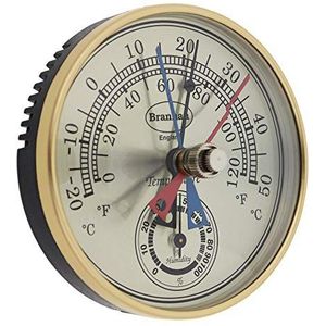 Brannan 12/413-wijzerplaat met max-min-thermometer, hygrometer