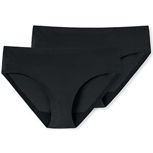 Uncover by Schiesser Invisible Slip Ondergoed voor dames, verpakking van 2 stuks, zwart, XL