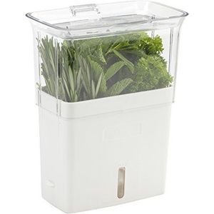 Cole & Mason H105159 Tealby Vers Gesneden Kruidencontainer, Wit/Transparant, Verse Kruidencontainer voor in de Koelkast, Acryl, (H)230mm x (W)185mm x (D)120mm, 2 Jaar Garantientie