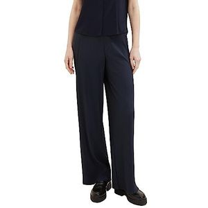 TOM TAILOR Dames geplooide broek met wijde pijpen, 10668-sky Captain Blue, 34/32, 10668-sky Captain Blue, 34W / 32L