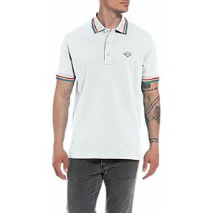 Replay Heren M6514 Polo hemd, 801 Off White, L, 801, gebroken wit, L