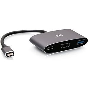 C2G USB C 3-in-1 Mini Dock met HDMI, USB-A, en USB-C Laden, vermogen Delivery tot 100W, 4K Resolutie @ 60Hz...