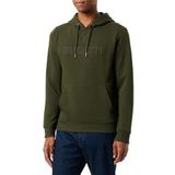 Sweater - Olijf - Katoen - Met Capuchon en Logoprint