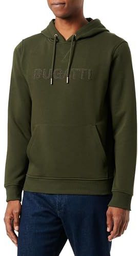 Sweater - Olijf - Katoen - Met Capuchon en Logoprint