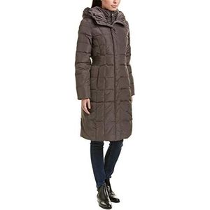 Cole Haan Dames Taffeta Down Coat met Bib donsjas, carbon, L