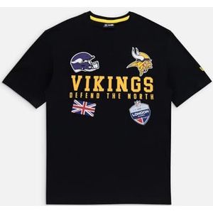 New Era NFL Games Collegiate Oversized T-Shirt Minnesota Vikings Zwart