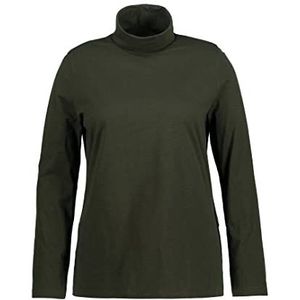 Ulla Popken Dames T-Shirt met Turtleneck T-shirt, zwart, 42-44 grote maten EU, zwart, 54/56 NL